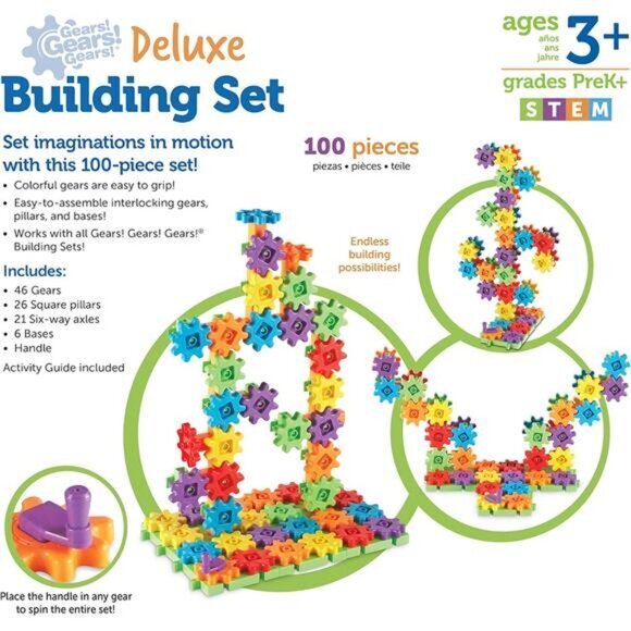 Kids Learning Resources Educational Blocking Toys 100-Piece Deluxe Building Set - Picture 6 of 6